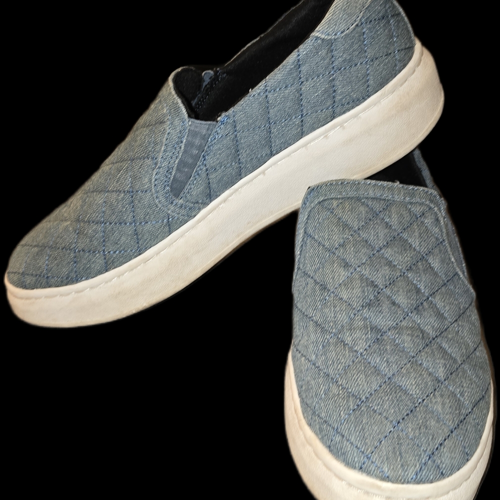 G by Guess Denim Quilted Slip-On Loafers| Size 9